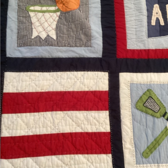 Pottery Barn Kids All Star Sports Quilt with Matching Shams Twin size - Picture 7 of 13